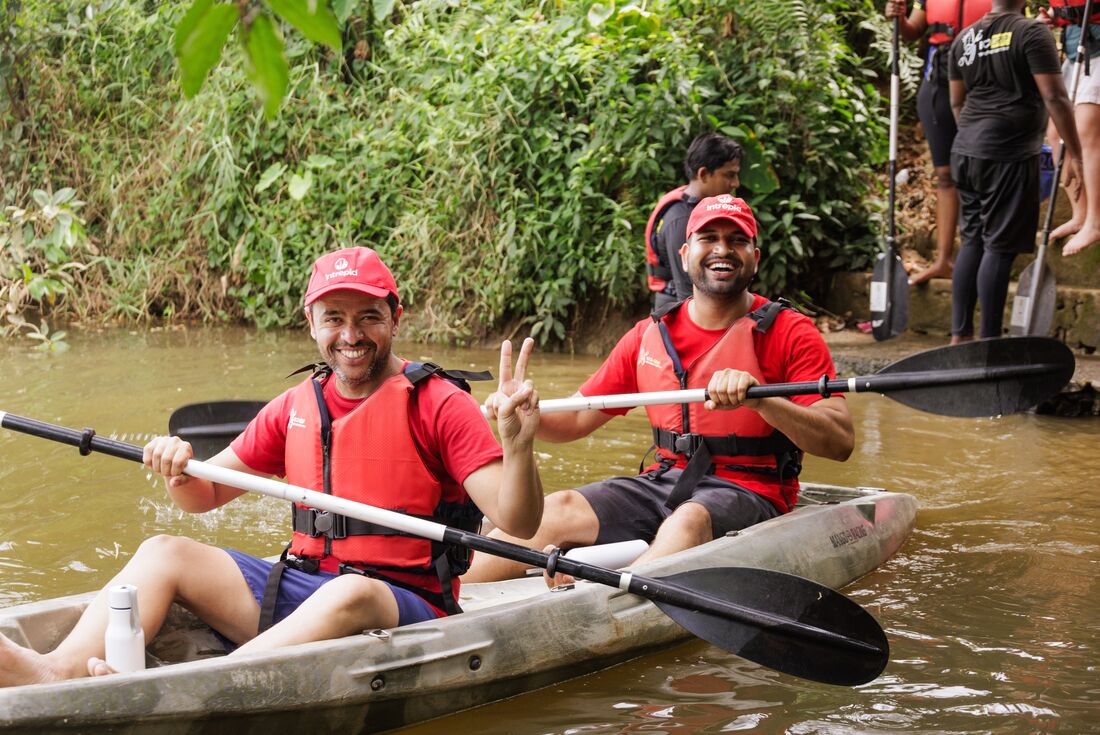 Intrepid Leaders kayaking in Galle, Sri Lanka