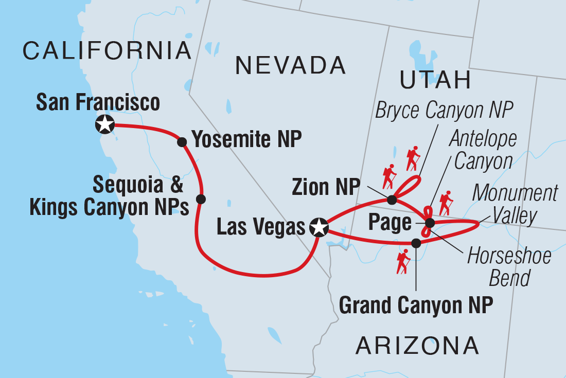 Map of Best Of Western USA including United States Of America