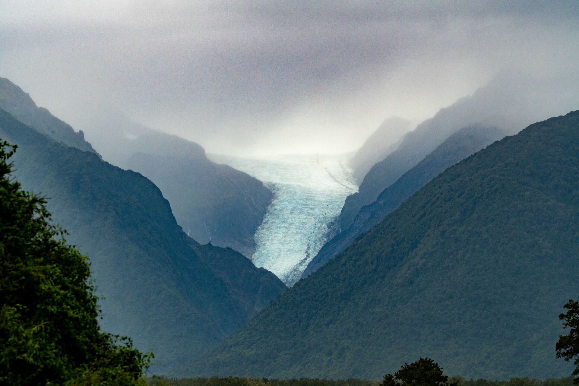 Fox Glacier view from the town of Fox Glacier