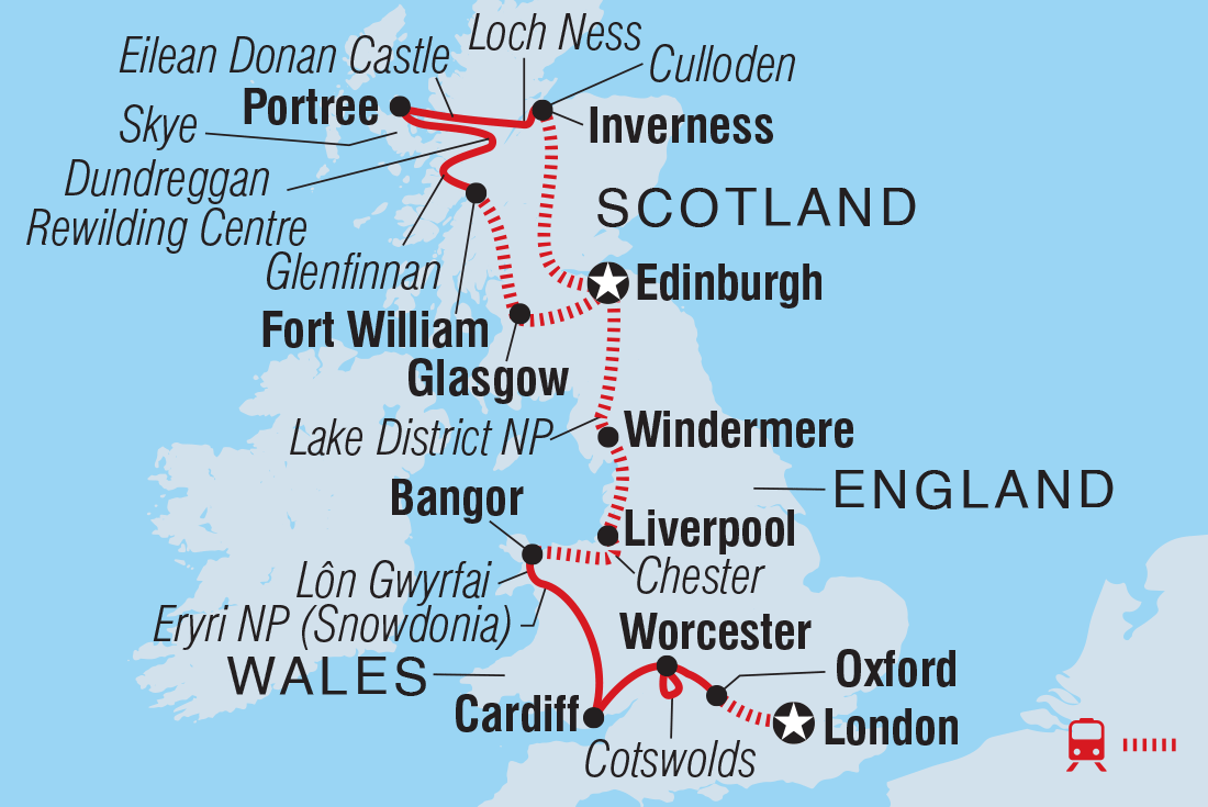 Map of Best Of England, Wales And Scotland including United Kingdom