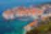 Aerial view of old town fortress and harbour, Dubrovnik, Croatia