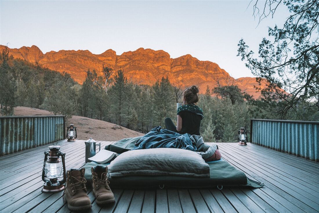Wake up in the South Australian ranges in your Arkaba bush camp site