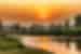 Sunset on Chitwan National Park's forest on the shores of Rapti River