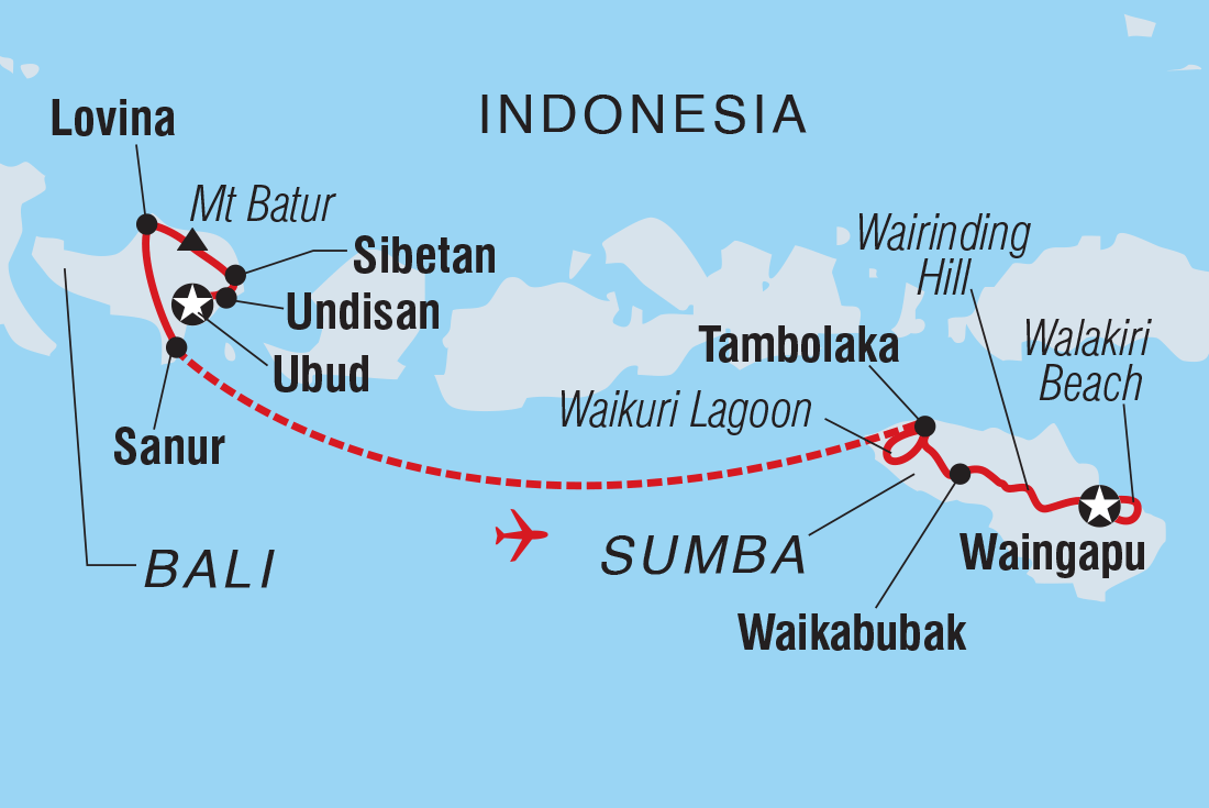 Map of Bali And Sumba Island Explorer including Indonesia