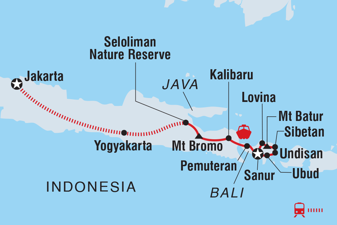 Map of Java & Bali Explorer including Indonesia