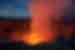 Steam coming out of Masaya Volcano crater, as it emits a twilight glow, Nicaragua