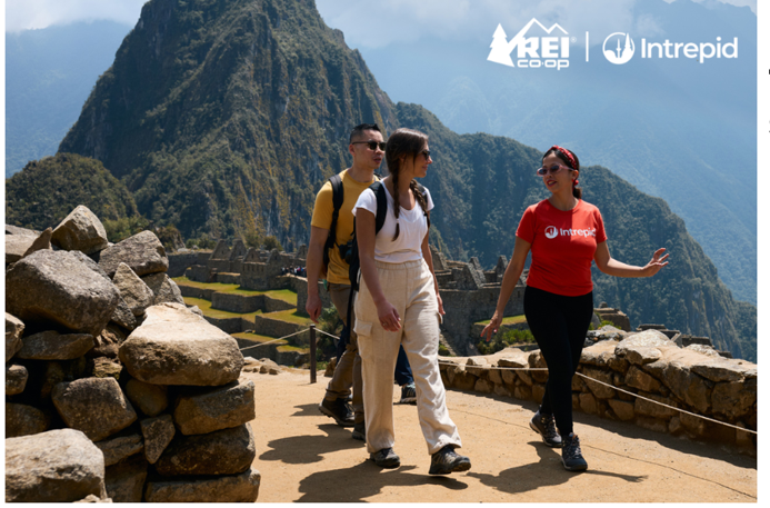 Intrepid travelers hiking a mountain