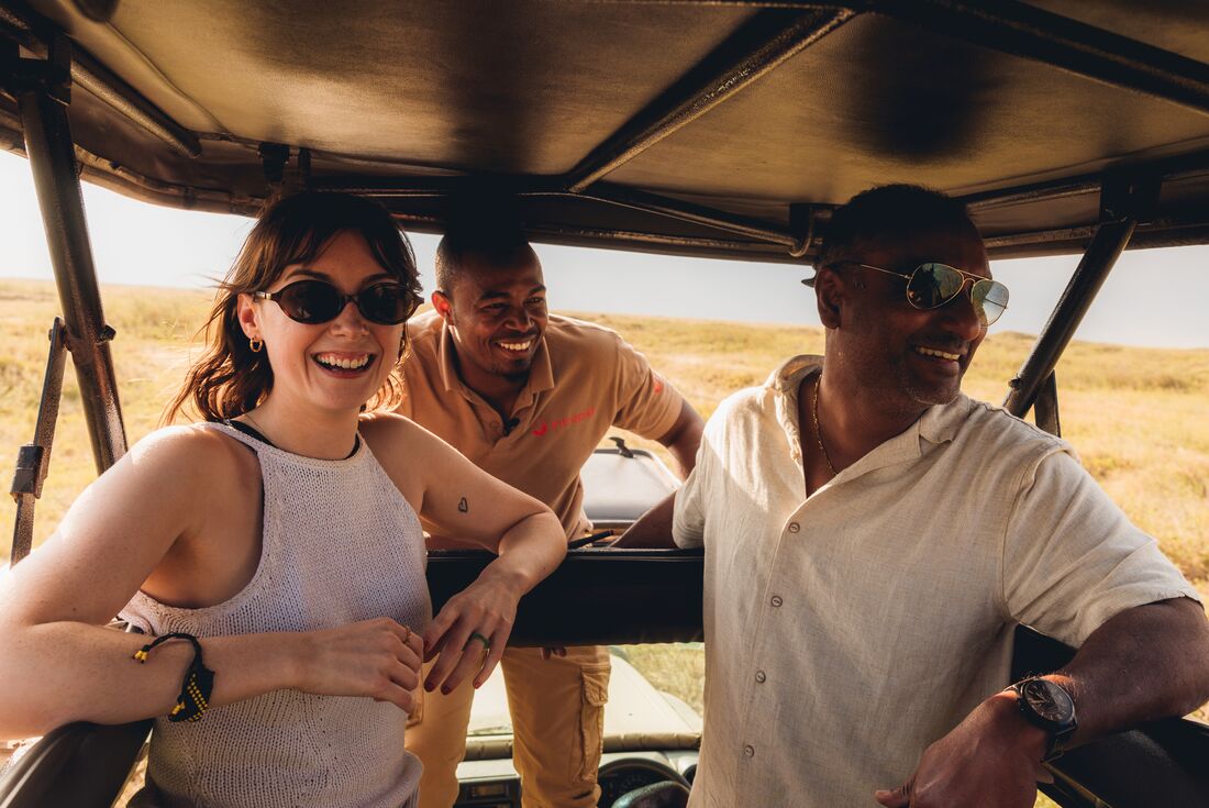 Inside your safari jeep on Serengeti plains of Tanzania