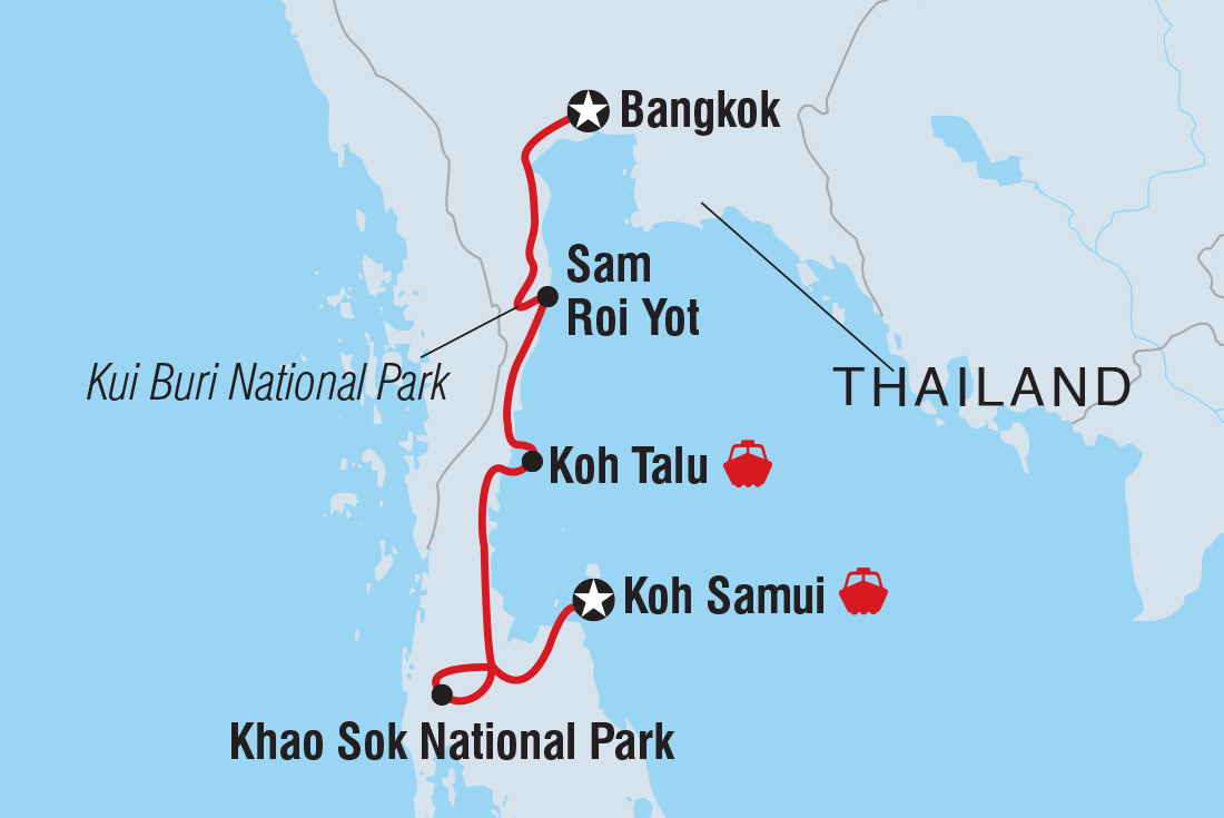 Map of Classic Southern Thailand including Thailand