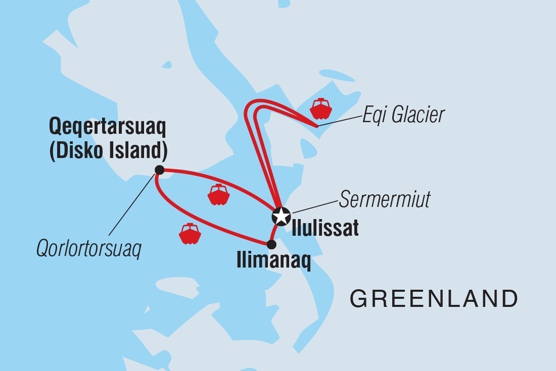 Map of Premium Greenland including Greenland