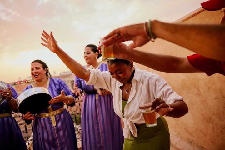 Woman dancing in Morocco 