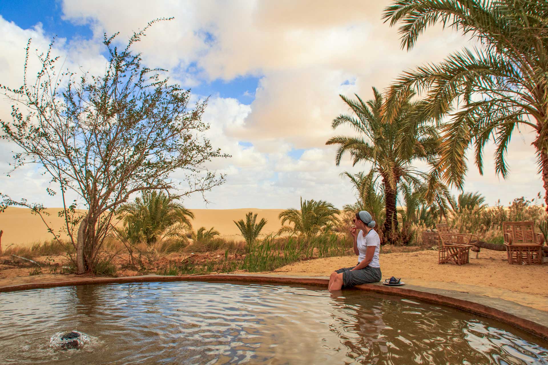 Take a break and a dip, and sip some tea in the same waters as Cleopatra of old