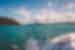 View of Whitsunday Islands from boat while sailing